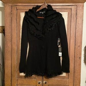 NWT Sioni snap button sweater with collar size s